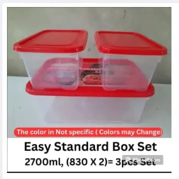 Image of Plastic Easy Standard Box Set 2700ml, (830 X 2)= 3pcs Set