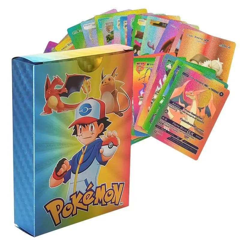 Image of 55 Pcs Pokemon Rainbow Cards Rainbow Foil Set English Version
