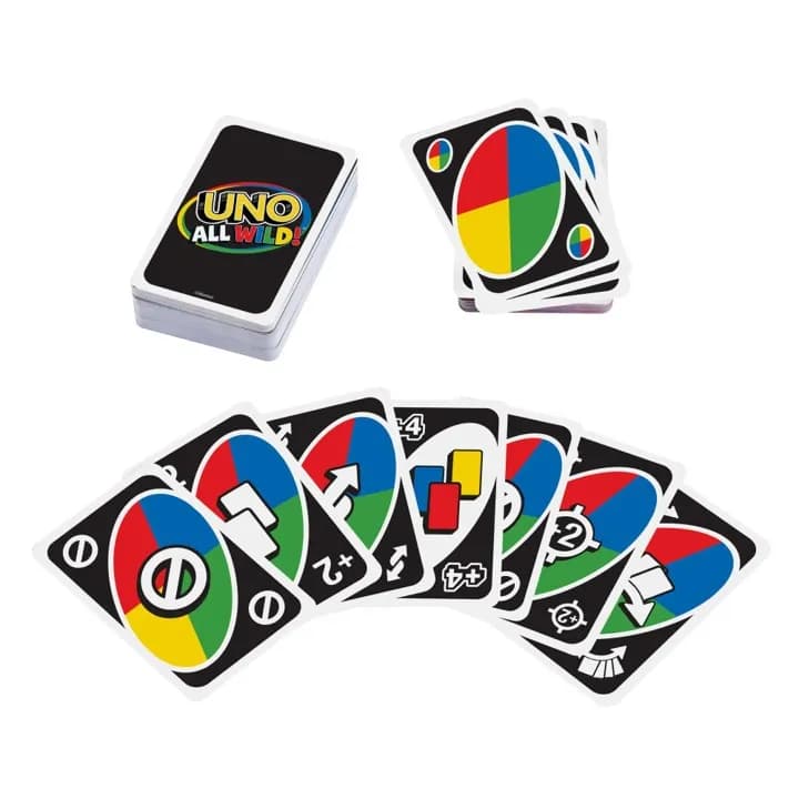 Image of UNO All Wild! Edition: Fast-Paced Card Game with Every Card as a Wild Card for Fun and Excitement Family Card Game