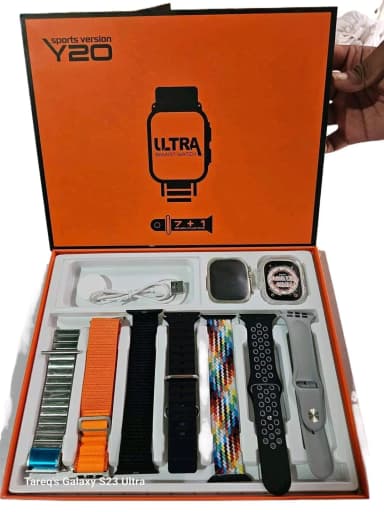 High performance Y20 ultra 7in 1 combo 49mm real screw lock strap with watch case