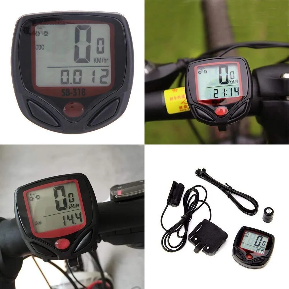 15 Function Cycle Speedometer Digital LCD Speedometer for Bicycle Bike Meter Waterproof Multicolor 1