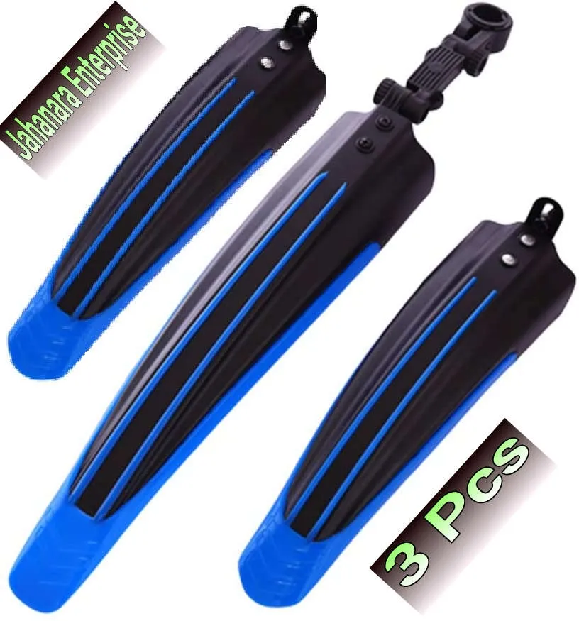 Bicycle Plastic Mudguard Downhill Type Blue Colour Bicycle Accessories 3 pcs 1