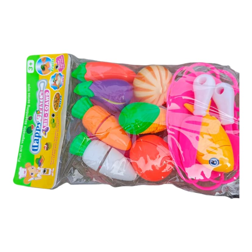 Image of Vegetables Cutter Play Food Grade High Quality Plastic Toys FRUIT VEGETABLE Cutter Set Kits Early Educational Toys playsets