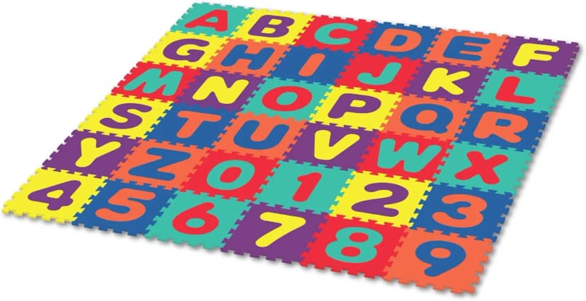 Image of 36Pcs Puzzle Mat EVA Educational Toy Children Alphabet Numbers Puzzles - Construct Building Blocks Puzzles or Floormats - Crawling Foam Floor Mat