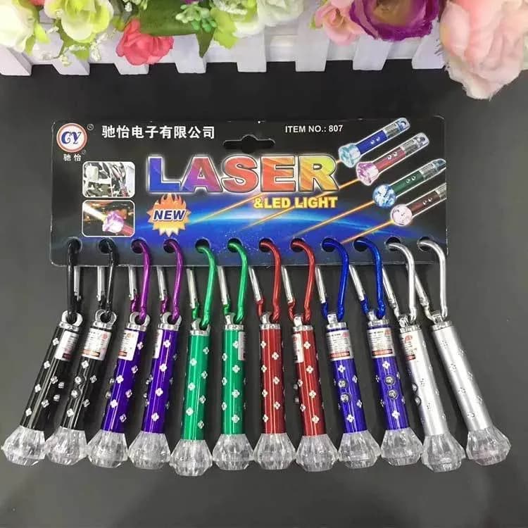Image of Laser Pointer LED Light Key Ring - Funny Cat Play Toy - 3 in 1 Best Entertainment Tool For Kids