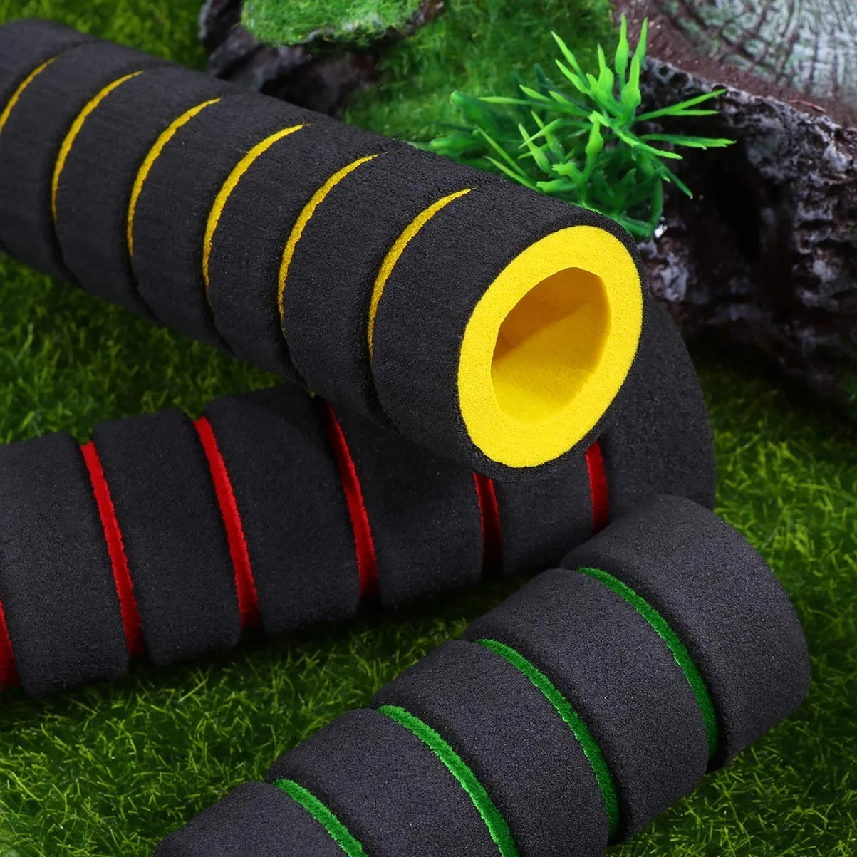 Bicycle Handlebar Bicycle Grip Sponge Cover Non Slip Handle Bar Foam Sponge Grips 2 Pcs Mixed Color 4