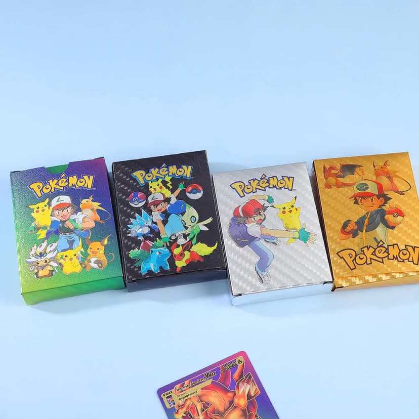 Image of 55 Pcs Pokemon Rainbow Cards Rainbow Foil Set English Version