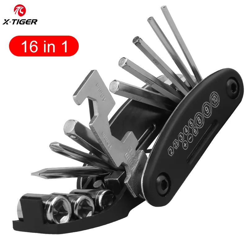 Bicycle Repair Kit Multi Tool Repair Bicycle Tool Kit 16 in 1 thumbnail 1