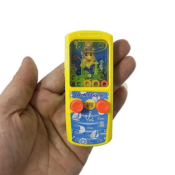 Image of Promotional Kids Classic Toys Cartoon Plastic Colorful Handheld Phone Shape Water Game Mobile Ring