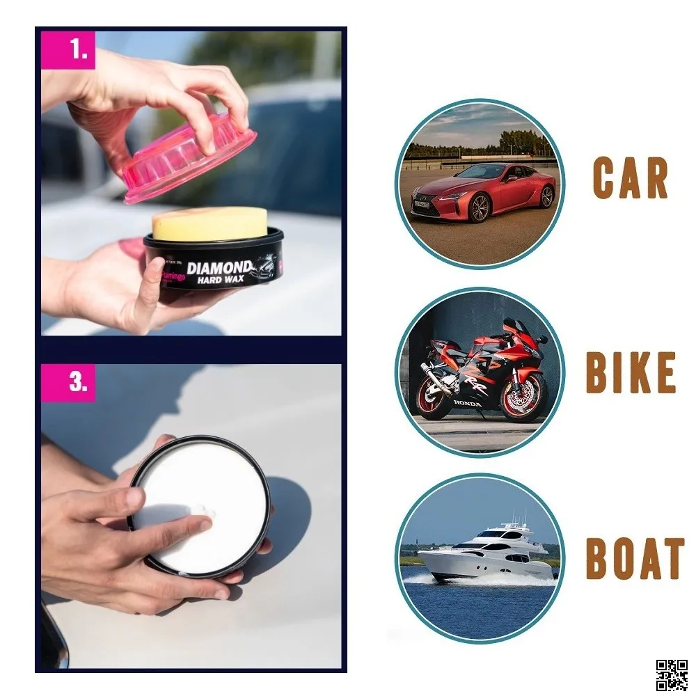 Flamingo Polish Wax for Longest lasting High gloss Shine of for Motorbike Car thumbnail 5