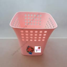 Four Square Plastic Paper Basket Durable 1 Piece Waste Bin Thumbnail 2