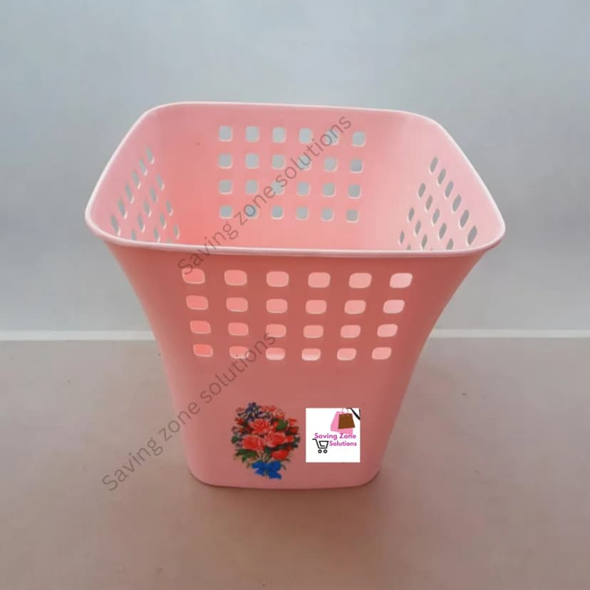 Image of Four Square Plastic Paper Basket Durable 1 Piece Waste Bin