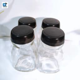 500 ml 3 Pcs Premium Glass Coffee Jar Glass Jar for Kitchen Dining Glass Jar Container for Food Storage High Quality Glassware Food Container Thumbnail 4
