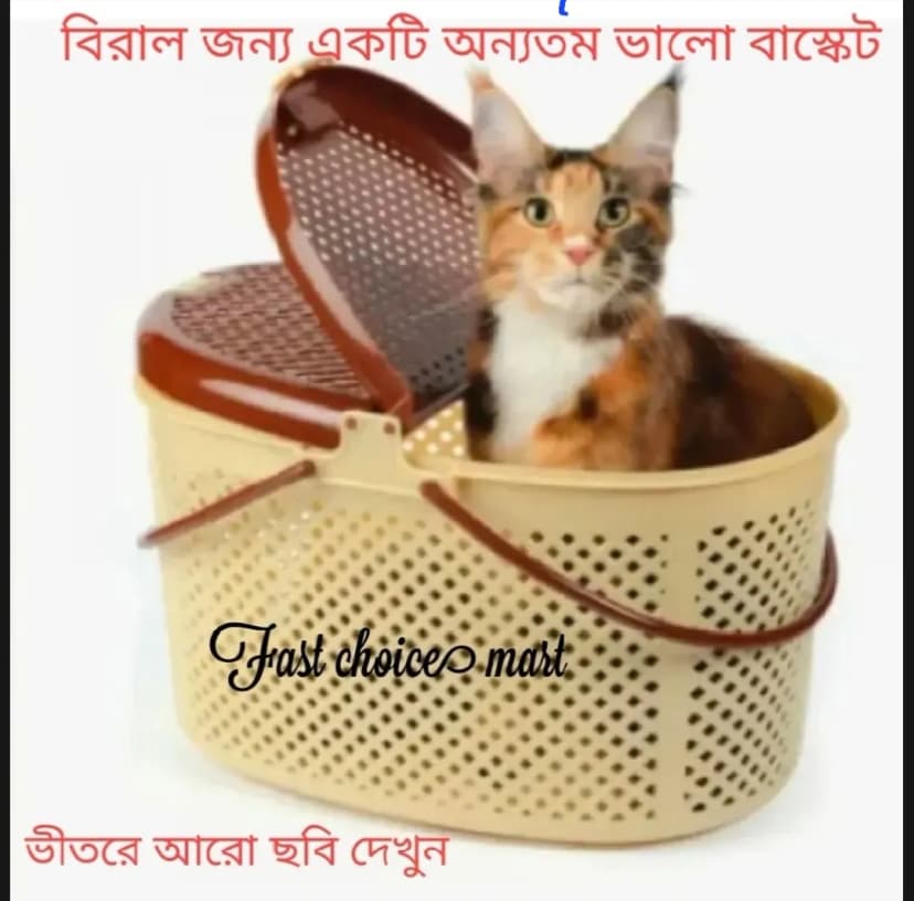 Image of Premium Cat Picnic Basket with Clothes Storage Stylish Durable