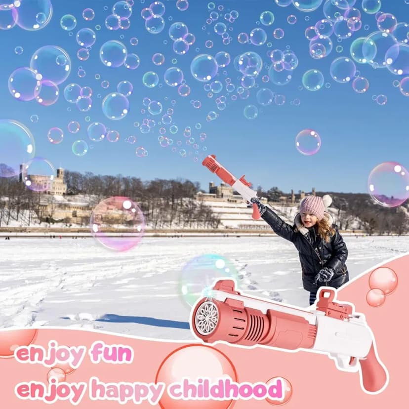 Image of New 10 Holes Electric Bubble Gun Gatlin Bubble Gun Toy Machine Soap Bubbles Magic Bubble for Bathroom Outdoor Toys For Children