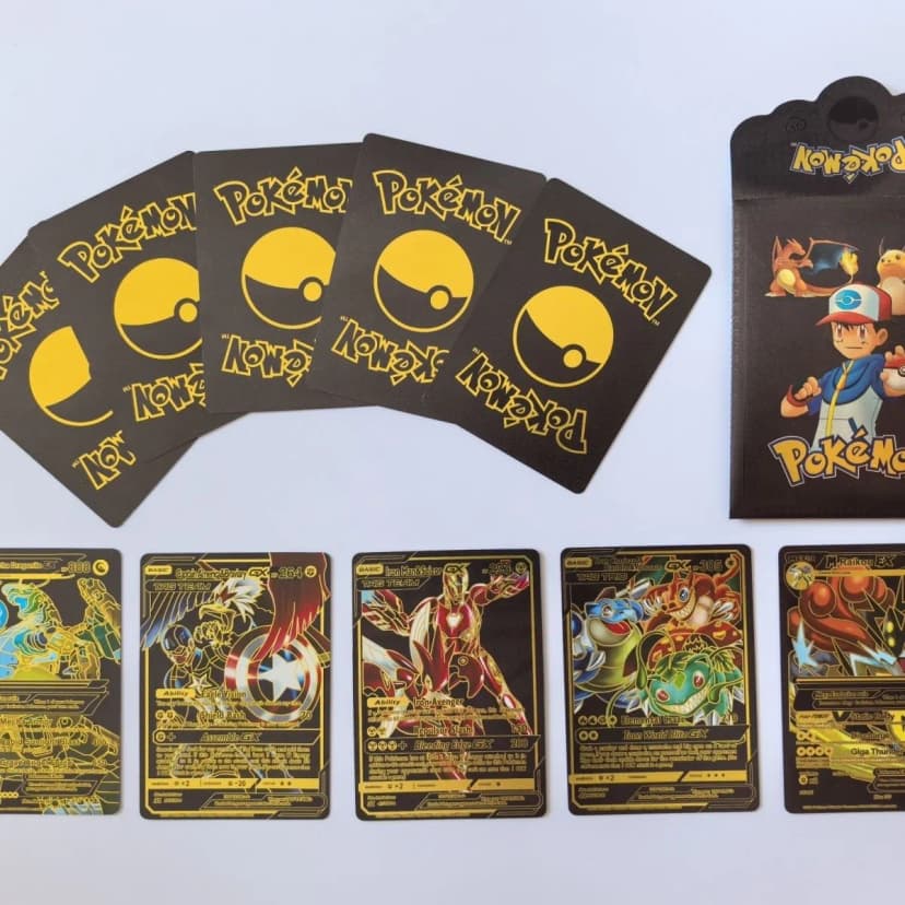 Image of 55 Pcs Pokemon Black Cards Black Foil Set English Version