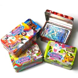 42Pcs Pokemon Cards Iron Metal Box Toys Battle Game Scarlett & Violet Paldean Fates pk40 Thumbnail 3