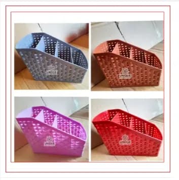 Image of Rambo Multi-Purpose Stand, 4 Grids Multicolor Desktop Pen and Toothbrush Storage Organizers Box Case - 1 piece