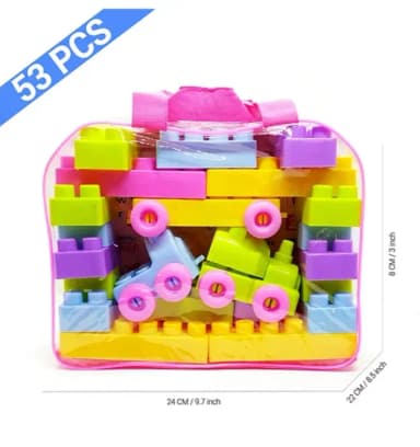 Play and Learn Building Blocks For Kids 53 Pcs
