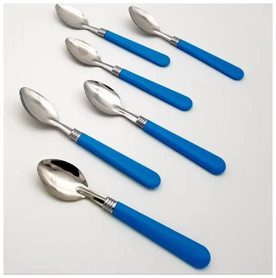 Spoon Set for Dinning Table Spoon for Eating Spoon Set with Plastic Handle 6 pcs thumbnail 3