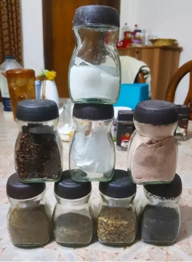 Glassware Food Jar Food Container Jar lid Multicolour 6pcs 120ml