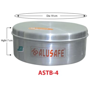 Aluminium Pudding Box With Aluminium Lid 19x7 cm