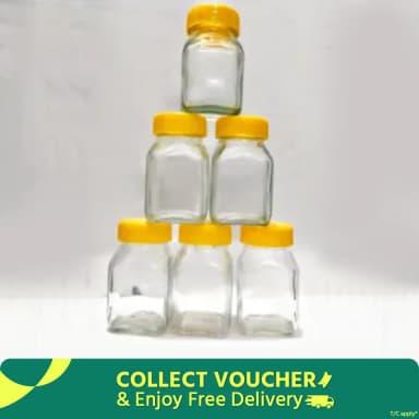Glassware food jar food container glass jar 100 gm 6 piece