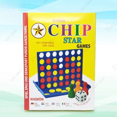 Classic Connect 4 Chip Star Games Set - Family Matching Game Large Size