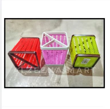 Cane pencil Holder SQ Multicolor 3pis