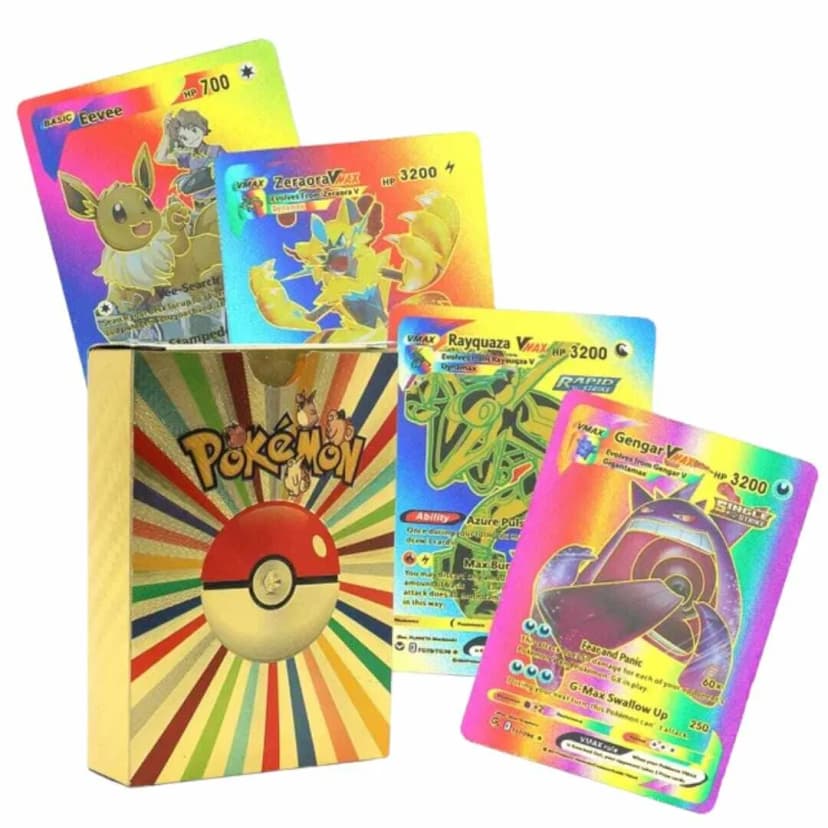 Image of Pokemon Card Toy Gold Black Silver Rainbow Cards English Action Figure Charizard Anime Party Birthday Gifts