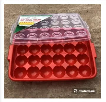 Image of 24/ Eggs Dispenser Holder Eggs Storage Container Box Large 1 Dozen Capacity Plas..