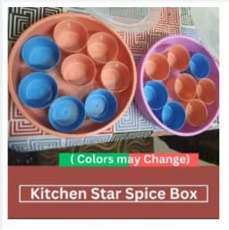 Plastic Masala Box Multicolor 8pcs box Thumbnail 3