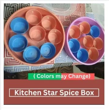 Image of Plastic Masala Box Multicolor 8pcs box