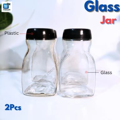 500 ml 2 Pcs Glass Coffee Jar Set Airtight Glass Jar for Kitchen Storage Food Preservation Reusable Glass Container for Coffee Tea Spices