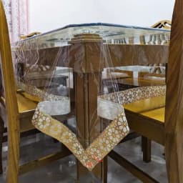 Transparent Dining Table Mat 7 fit 5 fit 6 chiar Thumbnail 1