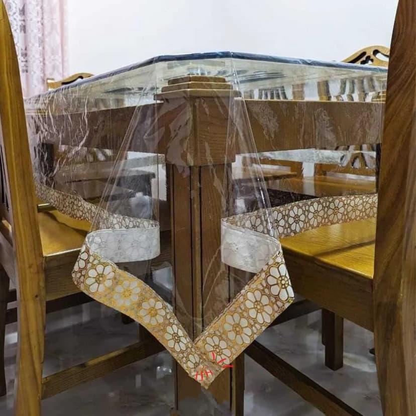 Image of Transparent Dining Table Mat 7 fit 5 fit 6 chiar