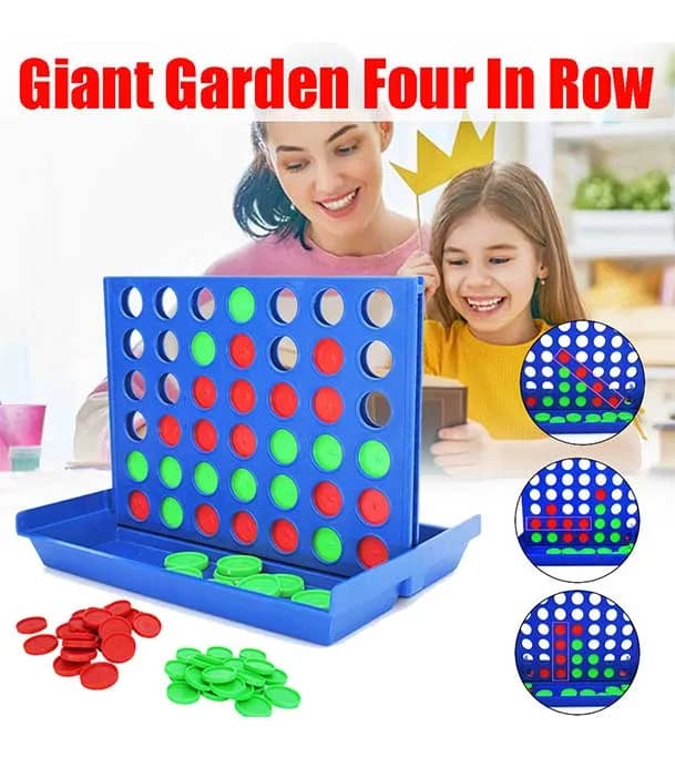 Image of Classic Connect 4 Chip Star Games Set - Family Matching Game Large Size