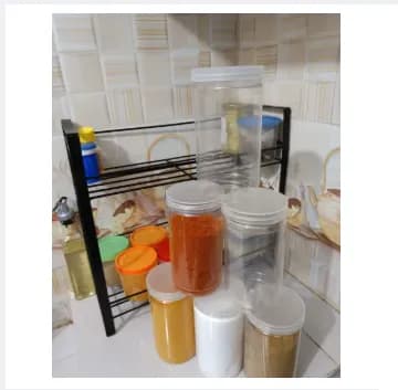 Image of Premium Plastic Jar For Masala Storage 1000Ml |6Pcs| Keep Your Spices Fresh And Organized With These Premium Plastic Jars - Perfect For Masala Storage