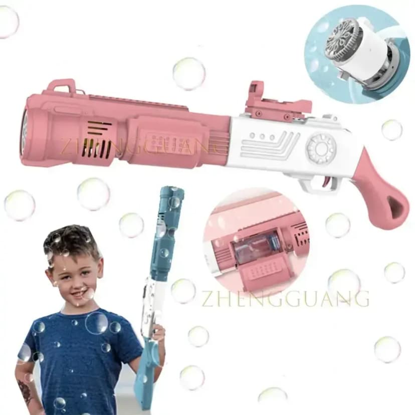 Image of New 10 Holes Electric Bubble Gun Gatlin Bubble Gun Toy Machine Soap Bubbles Magic Bubble for Bathroom Outdoor Toys For Children