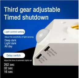 Induction Infrared Motion Sensor E27 LED Lamp Base Holder With Light Control Switch Bulb Socket Adapter Thumbnail 2
