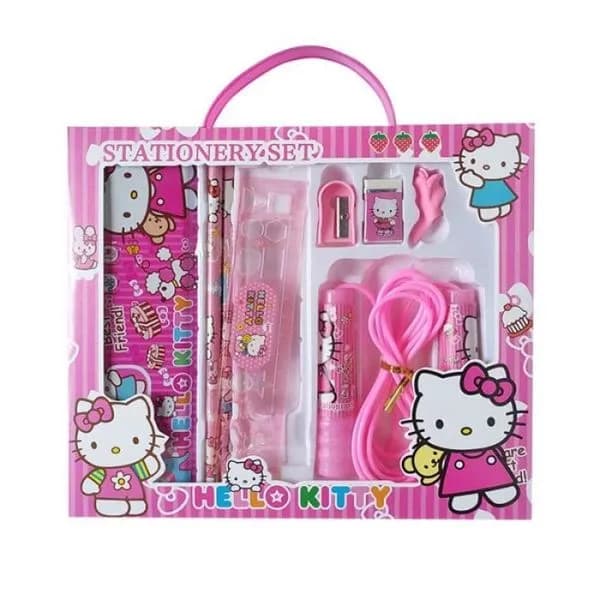 Image of Stationary Set With Pencil Box And Jumping Rope For Kids - School Set For Children Boys Girls 9008