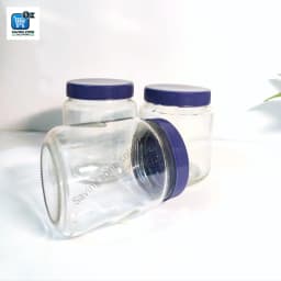 400ml 3 Pcs Premium Glass Jar Set for Kitchen Food Storage Airtight Containers Thumbnail 2