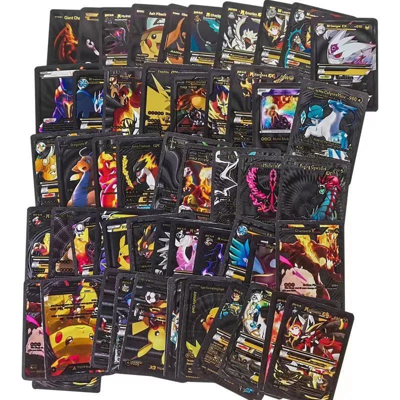 Image of 55 Pcs Pokemon Black Cards Black Foil Set English Version