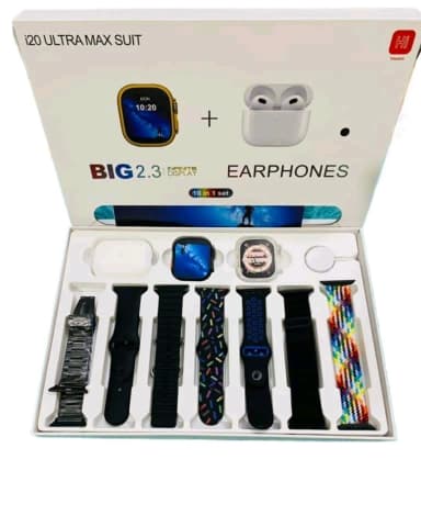 i20 ULTRA MAX Smart Watch 2 3 HD Big Screen 49mm Ultra Smartwatch Bluetooth Call Music Games Wireless Charging Multi sport Waterproof Men Women Watch with Earbuds