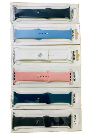 42 44 45 49mm plain Silicon strap for apple watch ultra all series