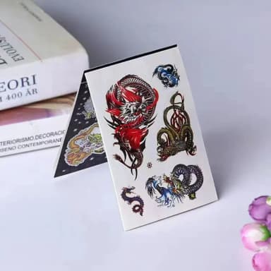 Premium Quality Tattoo Sticker For Men Women Children - Waterproof 3D Temporary Tattoo Sticker Book Flower Animal Dragon Unique Designs - Cute DIY Gift
