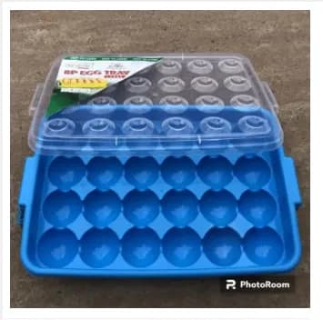 Image of 24/ Eggs Dispenser Holder Eggs Storage Container Box Large 2 Dozen Capacity Plas..