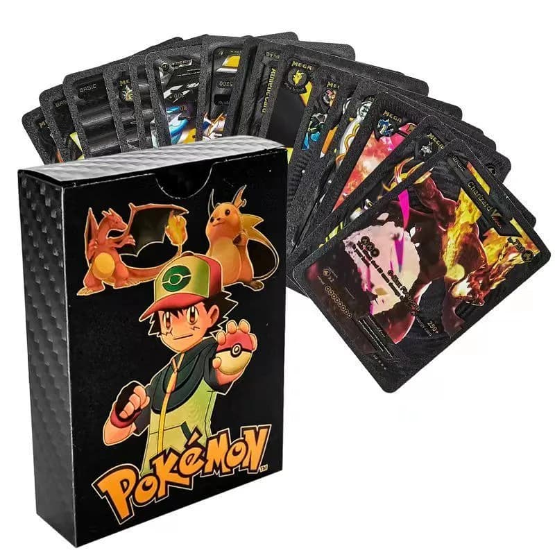 Image of 55 Pcs Pokemon Black Cards Black Foil Set English Version