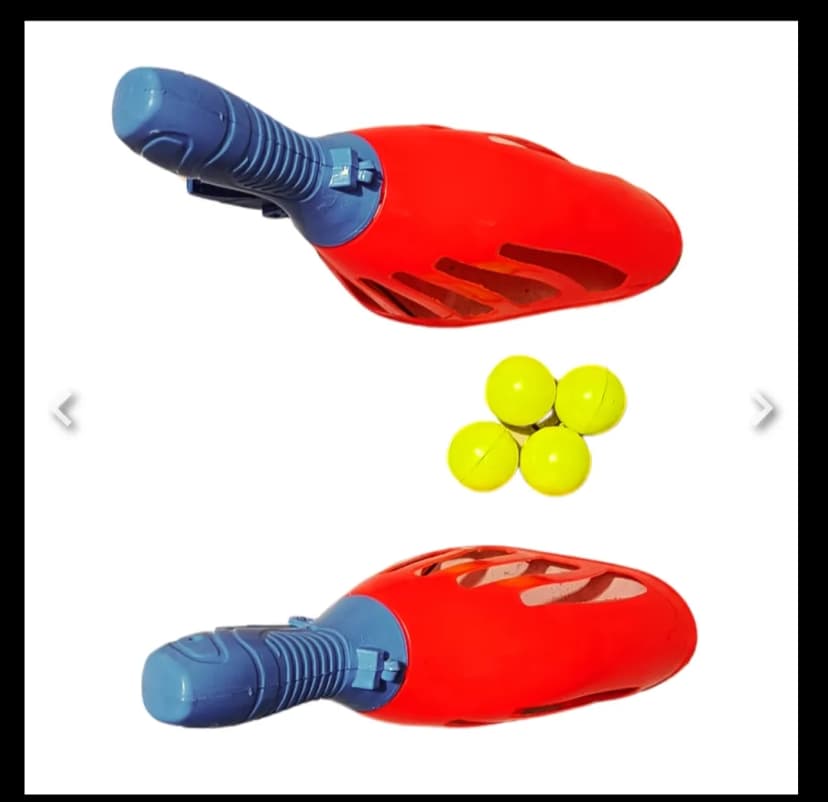 Image of Kids Toss Catch Ball Game Set Catcher Scoop Toss Toy for Children Outdoor Garden Backyard Play Activity 2 Rackets 4 Balls