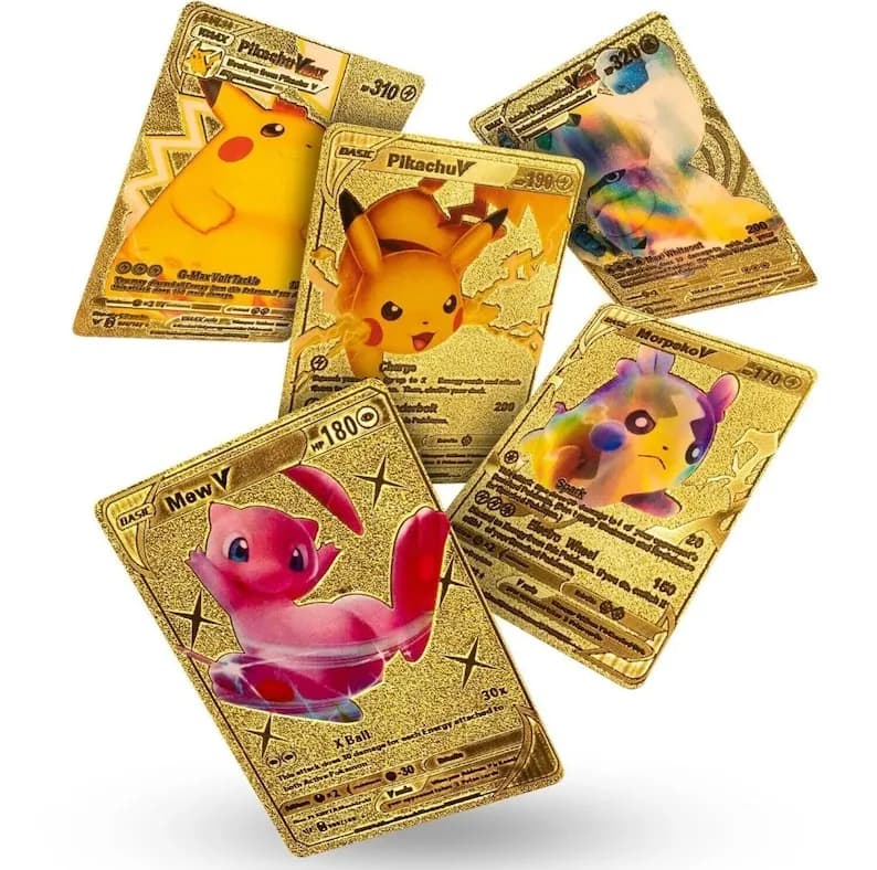 Image of 55 Pcs Pokemon Golden Cards Gold Foil Set English Version